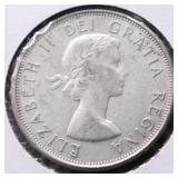 1963 CANADA SILVER HALF DOLLAR AU