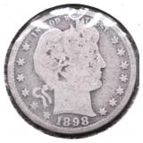 1898 BARBER QUARTER G