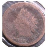 1864 INDIAN HEAD CENT AG