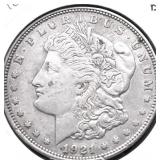 1921 D MORGAN DOLLAR VF