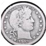1909 BARBER QUARTER VG