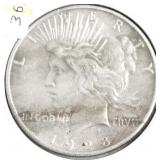 1928 S PEACE DOLLAR XF