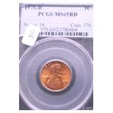 1975 D PCGS MS65 RED LINCOLN CENT