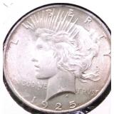 1925 CHOICE BU PEACE DOLLAR