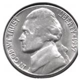 1957 D SUPURB GEM JEFFERSON NICKEL