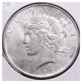 1922 CHOICE BU PEACE DOLLAR