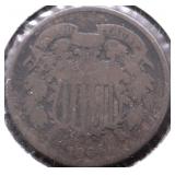 1964 TWO CENT PIECE VG