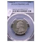 1984 S PCGS PF69DC WASHINGTON QUARTER
