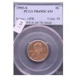 1995 S PCGS PF69DC LINCOLN CENT