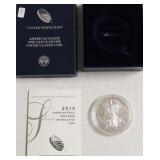 2014 W SILVER EAGLE W BOX PAPERS