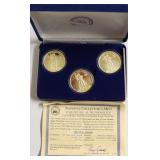 3 OZ .999 SILVER LAYERED 24K W BOX COA