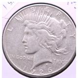 1926 S PEACE DOLLAR VF