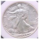 1934 WALKING HALF DOLLAR AU