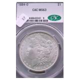 1884 O CAC MS63 MORGAN DOLLAR