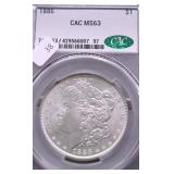 1886 CAC MS63 MORGAN DOLLAR