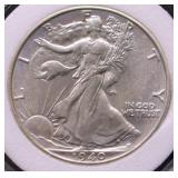 1940 WALKING HALF DOLLAR AU