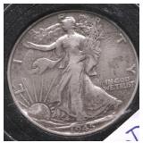 1945 WALKING LIBERTY HALF DOLLAR