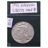 1942 WALKING  LIBERTY HALF DOLLAR