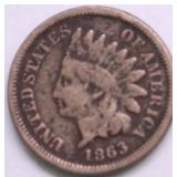 1863 INDIAN HEAD CENT VG
