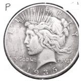 1935 PEACE DOLLAR VF