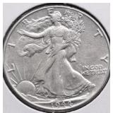 1944 WALKING HALF DOLLAR AU