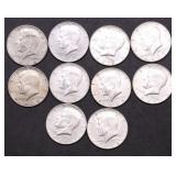 10 40 % SILVER HALF DOLLARS
