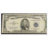 5 $ SILVER CERTIFICATE VF