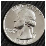 1958 D GEM BU WASHINGTON QUARTER