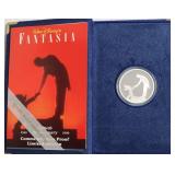 1 OZ .999 SILVER DISNEY W BOX PAPERS