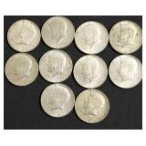 10 40 % SILVER HALF DOLLARS