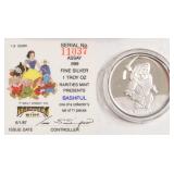 1 OZ .999 SILVER BASHFULL W COA & BOX