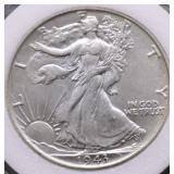 1943 WALKING HALF DOLLAR AU
