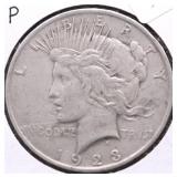 1923 PEACE DOLLAR VF