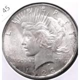 1923 CHOICE BU PEACE DOLLAR