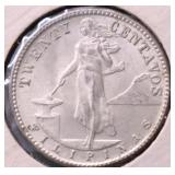 1944 D GEM BU US PHILIPPINES  20 CENTS