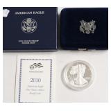 2010 PROOF SILVER EAGLE W BOX PAPERS