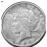 1925 S PEACE DOLLAR VF
