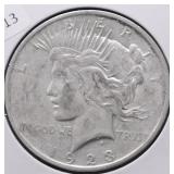 1923 PEACE DOLLAR VF