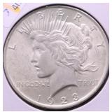 1923 PEACE DOLLAR AU