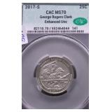 2017 S CAC MS70 GEROGE ROGERS CLARK QUARTER