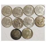 10 40 % SILVER HALF DOLLARS