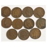 11 INDIAN HEAD CENTS