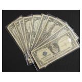 10 SILVER CERTIFICATES