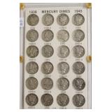 24 MERCURY DIMES 1938-1945