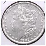 1882 O MORGAN DOLLAR AU