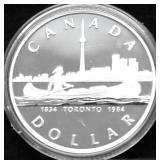 1984 PROOF CANADA SILVER DOLLAR