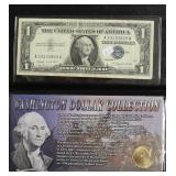 WASHINGTON SILVER CERTIFICATE AND DOLLAR