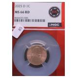 2025 D NGC MS66 LINCOLN CENT