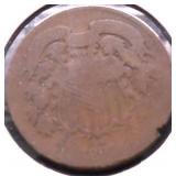 1865 TWO CENT PIECE AG