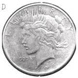 1926 D PEACE DOLLAR VF